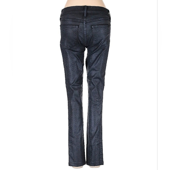 Wildfox Coated Herringbone Skinny Jeans – Size 24 - Picture 3 of 5